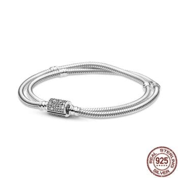 Silver Double Chain Bracelet
