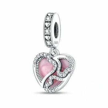 Madeesa Pink Heart Charm