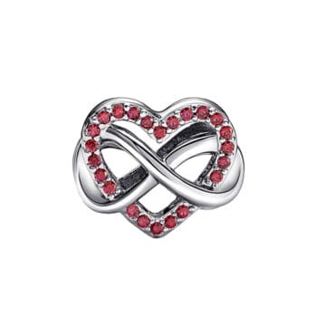 infinity heart bead charm