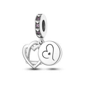 Mom & Daughter Heart Charm