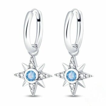 Madeesa Blue Star Earrings